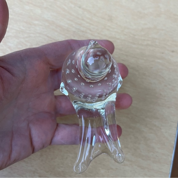 Vintage Clear Glass Song Bird Figurine Paperweight - Picture 7 of 16